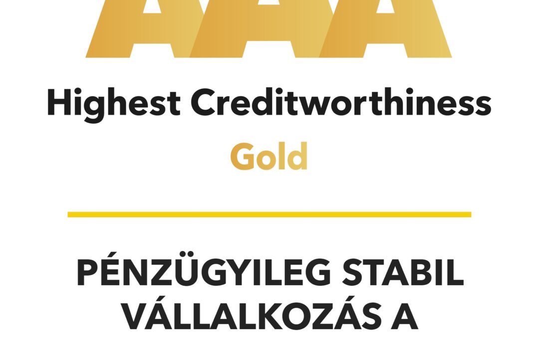 “AAA” minősítést kaptunk, a legmegbízhatóbb cégek között